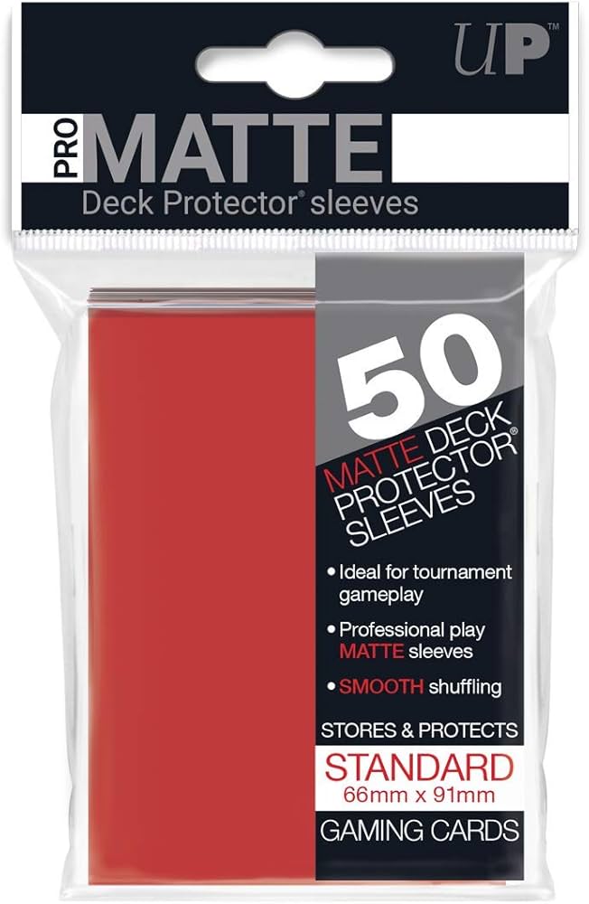 Ultra PRO: Sleeves - Matte Deck Protector Sleeves: Red 50ct