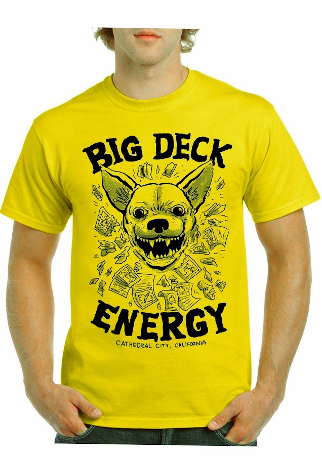 T-Shirt: "PAX!" Big Deck Energy - Neon Yellow