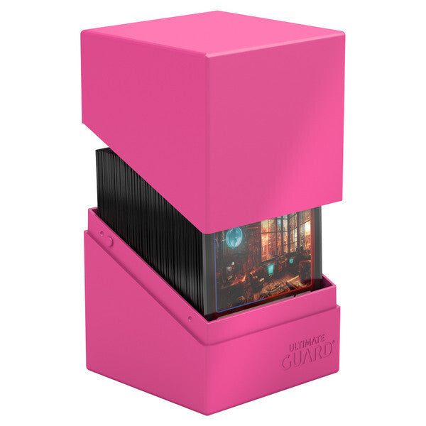 Ultimate Guard: BOULDER 100+ Deck Box - SOLID NEON PINK