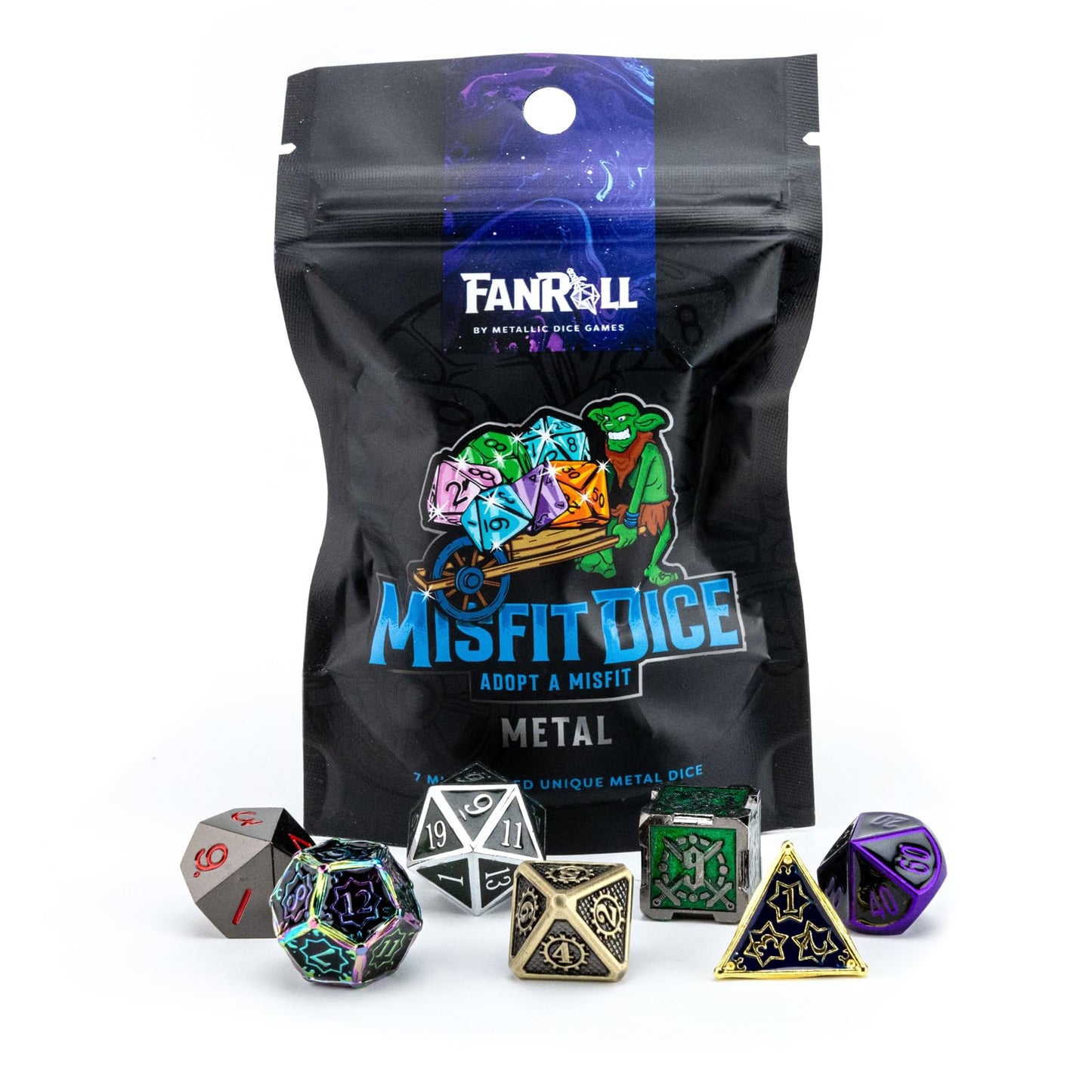 FanRoll: Mystery Misfit Metal Dice Set (7 Dice)