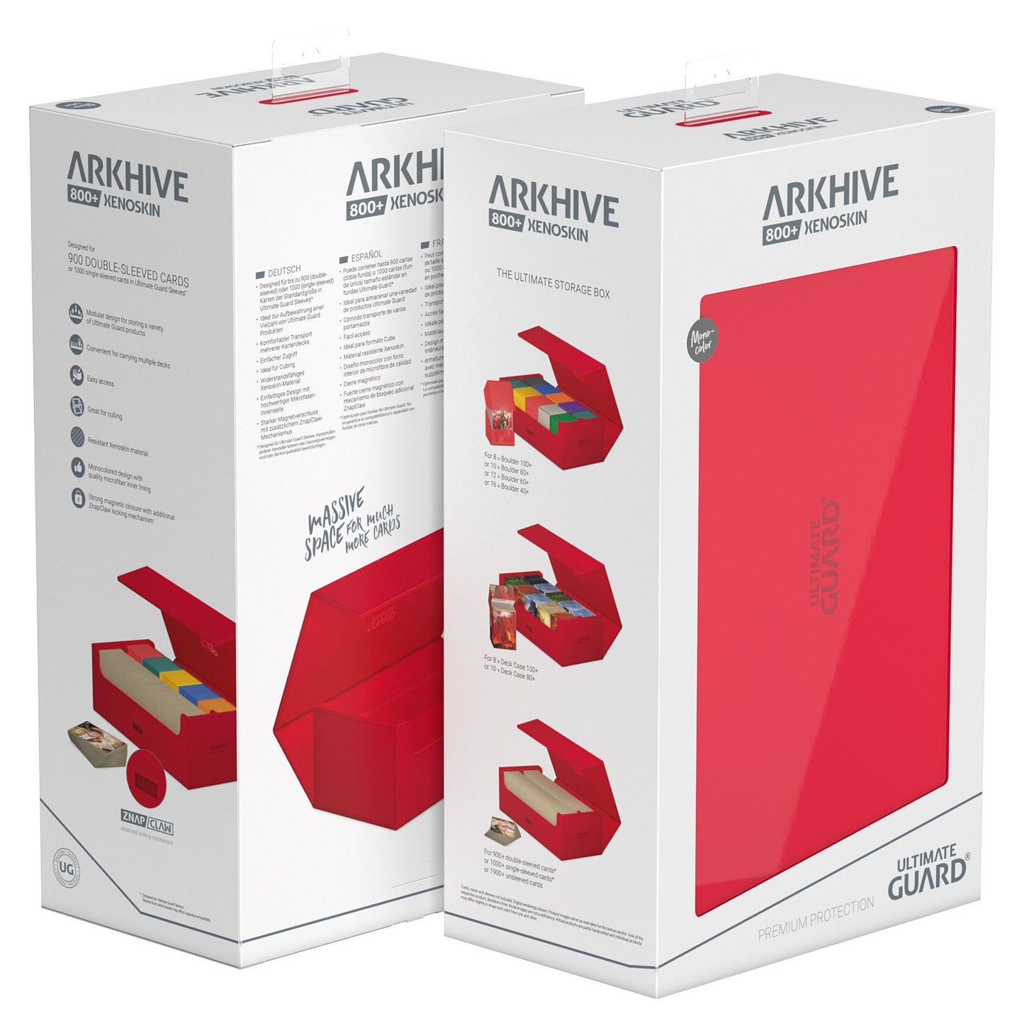 Ultimate Guard: Deck Case - ARKHIVE 800+ MONOCOLOR RED