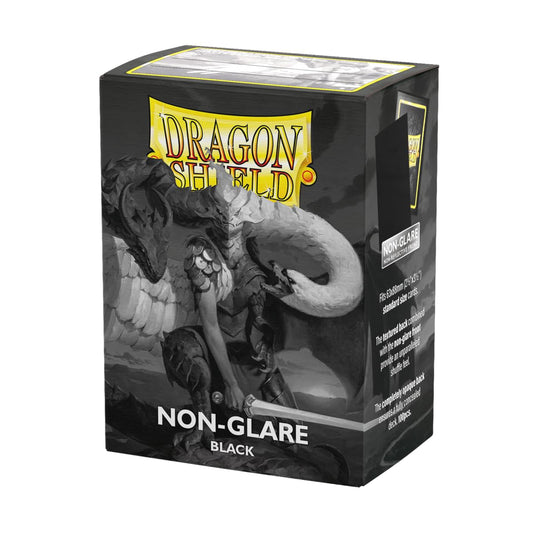Dragon Shield: (100) Standard Matte Sleeves (Non-Glare) - Black