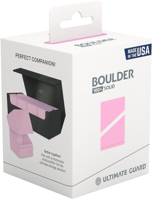 Ultimate Guard: BOULDER 100+ Deck Box - SOLID CANDY PINK