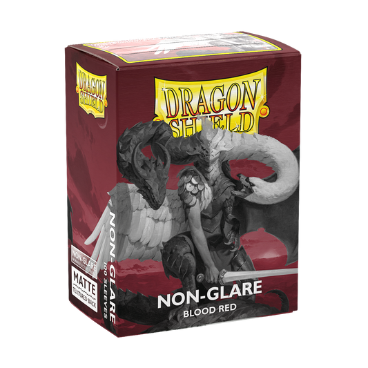 Dragon Shield: (100) Standard Matte Duel Sleeves (Non-Glare) - Blood Red