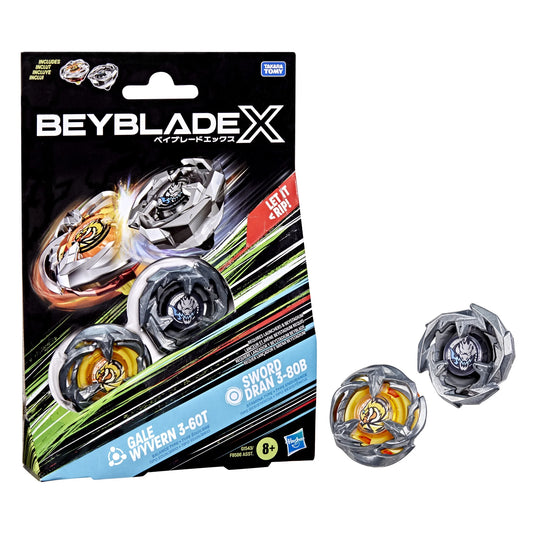 Beyblade X: Gale Wyvern 3-60T and Sword Dran 3-80B