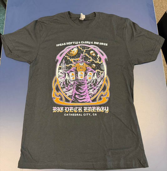 T-Shirt: "Cosmic Wizard" Big Deck Energy - Black