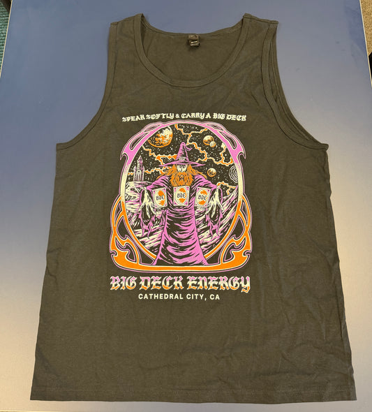 Tank-Top: "Cosmic Wizard" Big Deck Energy - Black