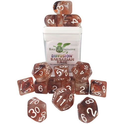 Roll 4 Initiative: Dice - Barbarian Rage w/ White (15)