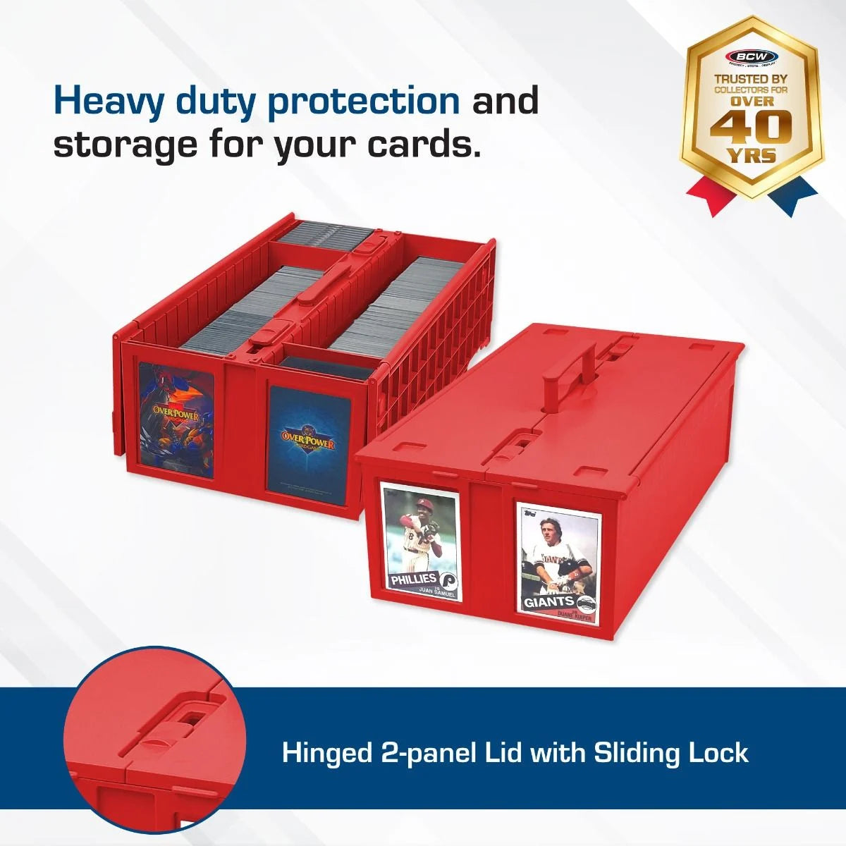 BCW: Collectible Card Bin (1600) - Red