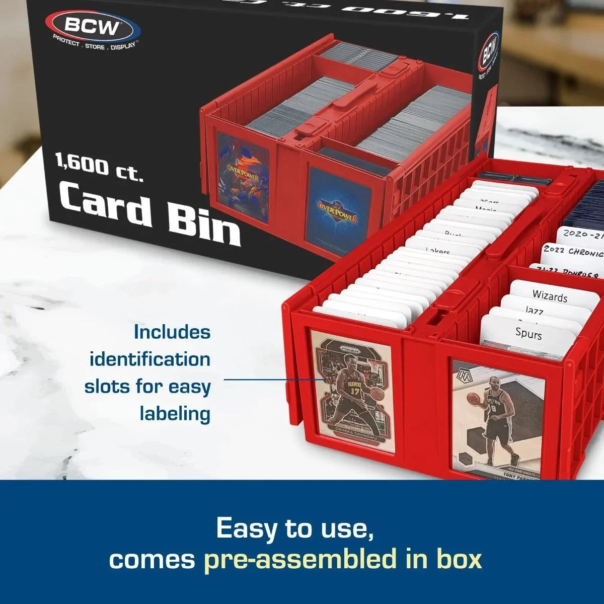BCW: Collectible Card Bin (1600) - Red