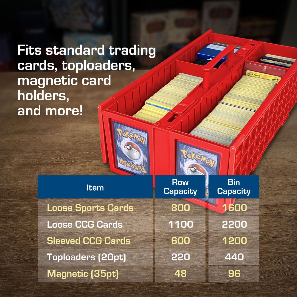 BCW: Collectible Card Bin (1600) - Red