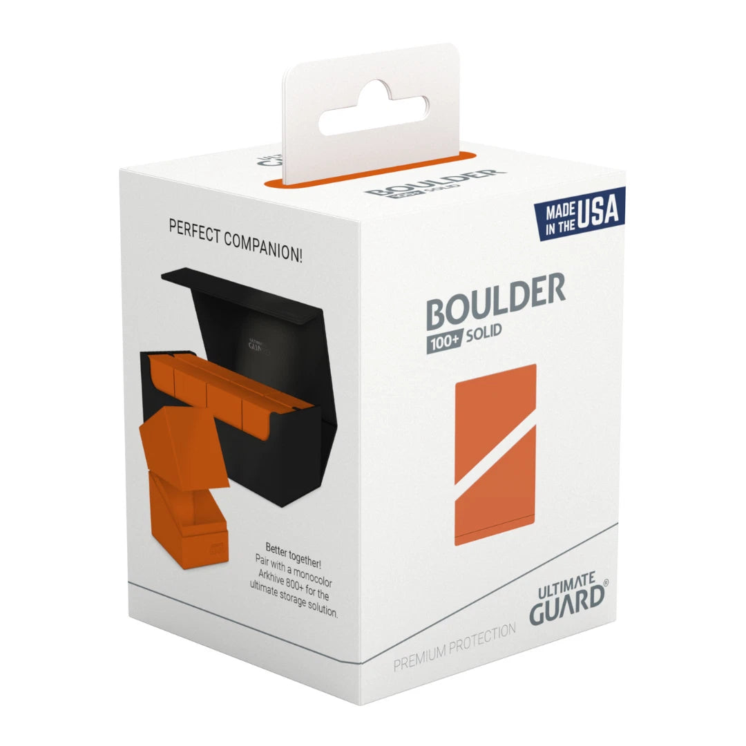 Ultimate Guard: BOULDER 100+ Deck Box - SOLID NEON ORANGE
