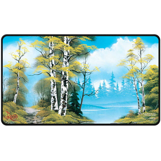 Ultra PRO: Bob Ross Lakeside Path Black Stitched Playmat