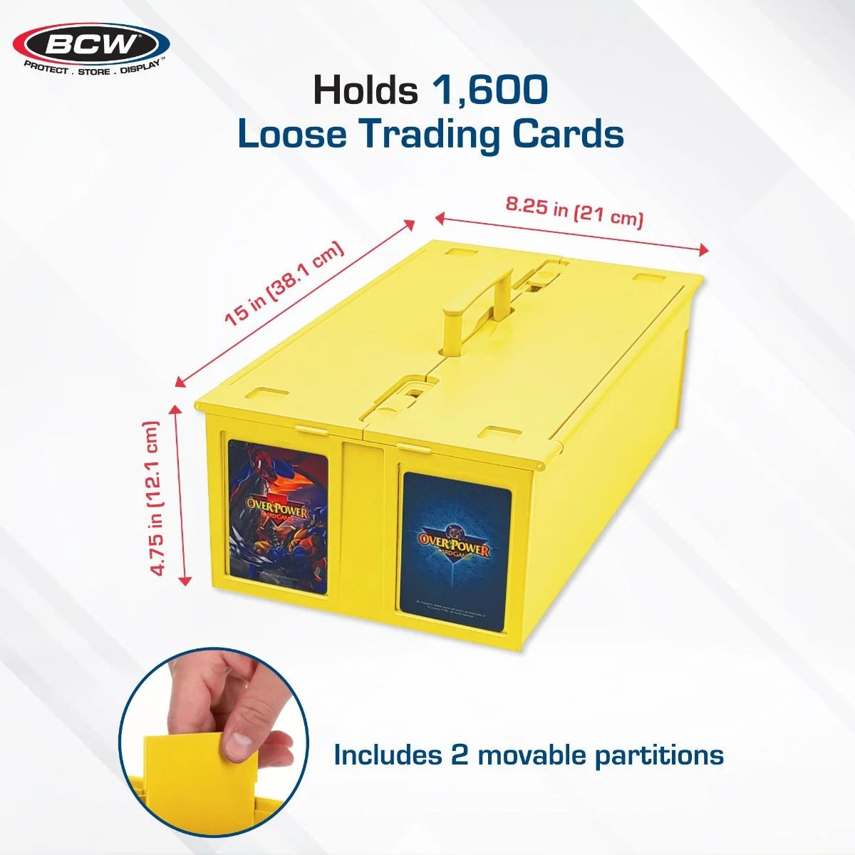 BCW: Collectible Card Bin (1600) - Yellow