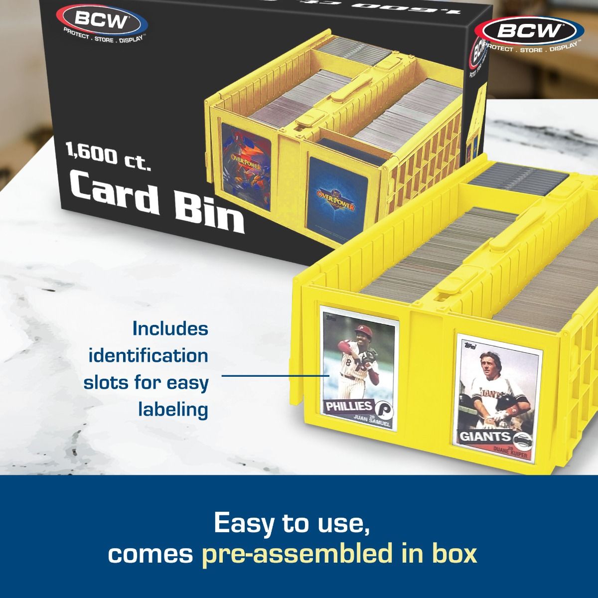BCW: Collectible Card Bin (1600) - Yellow